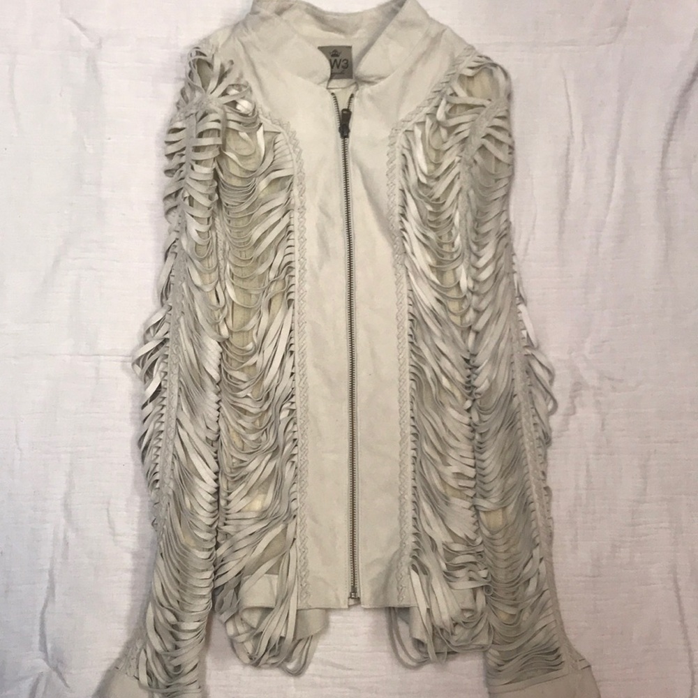 SW3 suede cut out fitted jacket